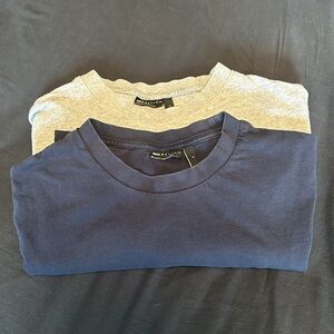 Plain Grey and Blue tee